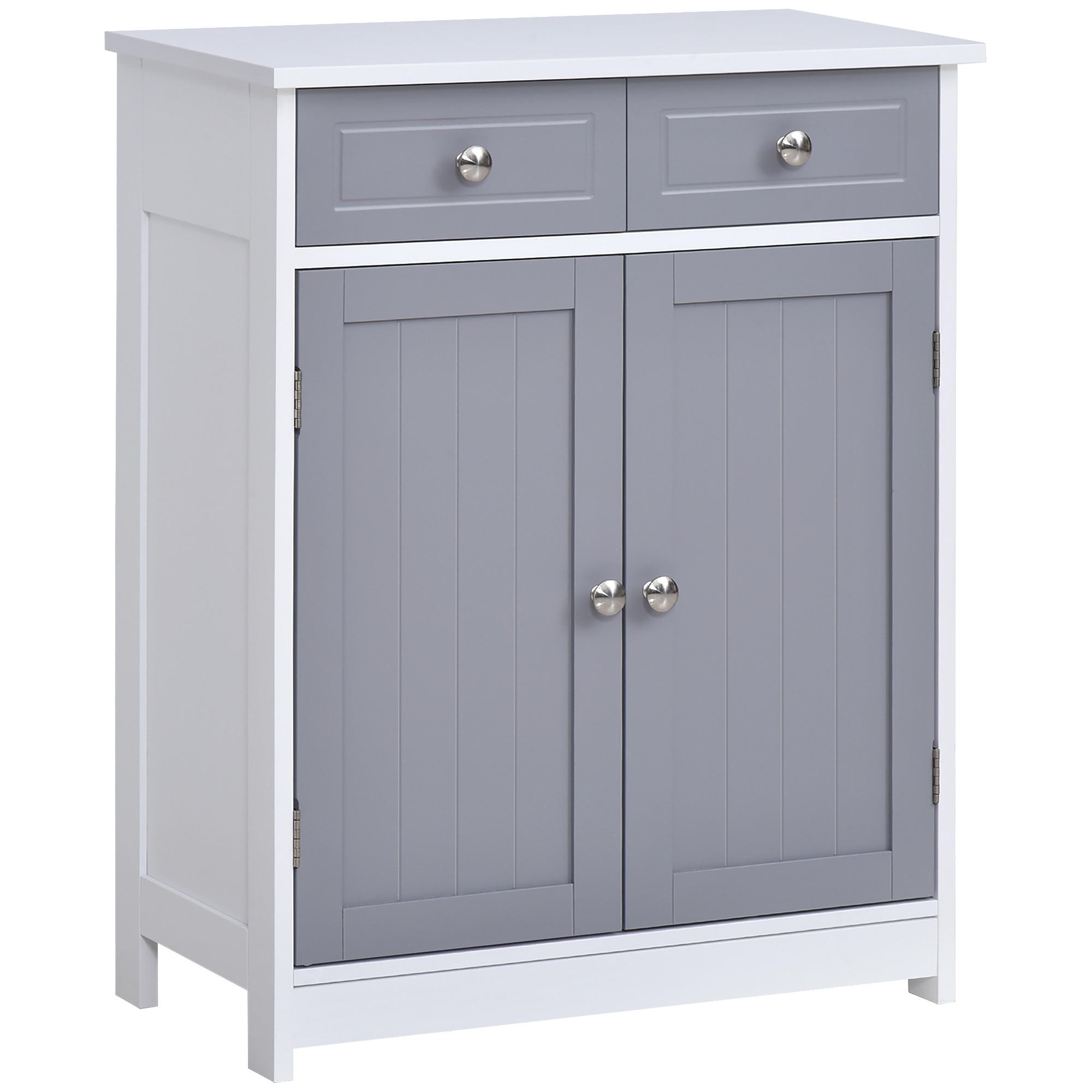 MIDISCHRANK DE-17310 mit 2 Schubladen & verstellbarem Regal Grau - Grau, Holzwerkstoff (30/75/60cm) - ComfortXL