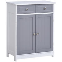 MIDISCHRANK DE-17310 mit 2 Schubladen & verstellbarem Regal Grau - Grau, Holzwerkstoff (30/75/60cm) - ComfortXL