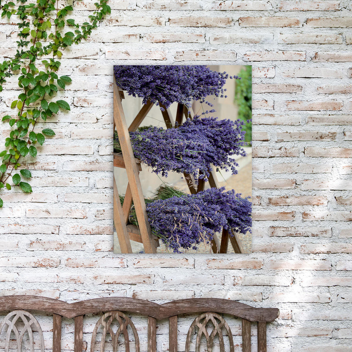 LEINWANDBILD Getrockneter Lavendel 70x50cm - Lila, Textil (70/1cm) - Art for the Home