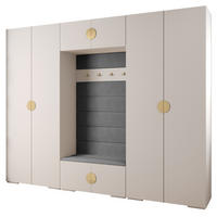 GARDEROBEN-SET 236,7/300/47 - Goldfarben/Weiß, Holz/Kunststoff (300/236.7/47cm) - Abiks Möbel