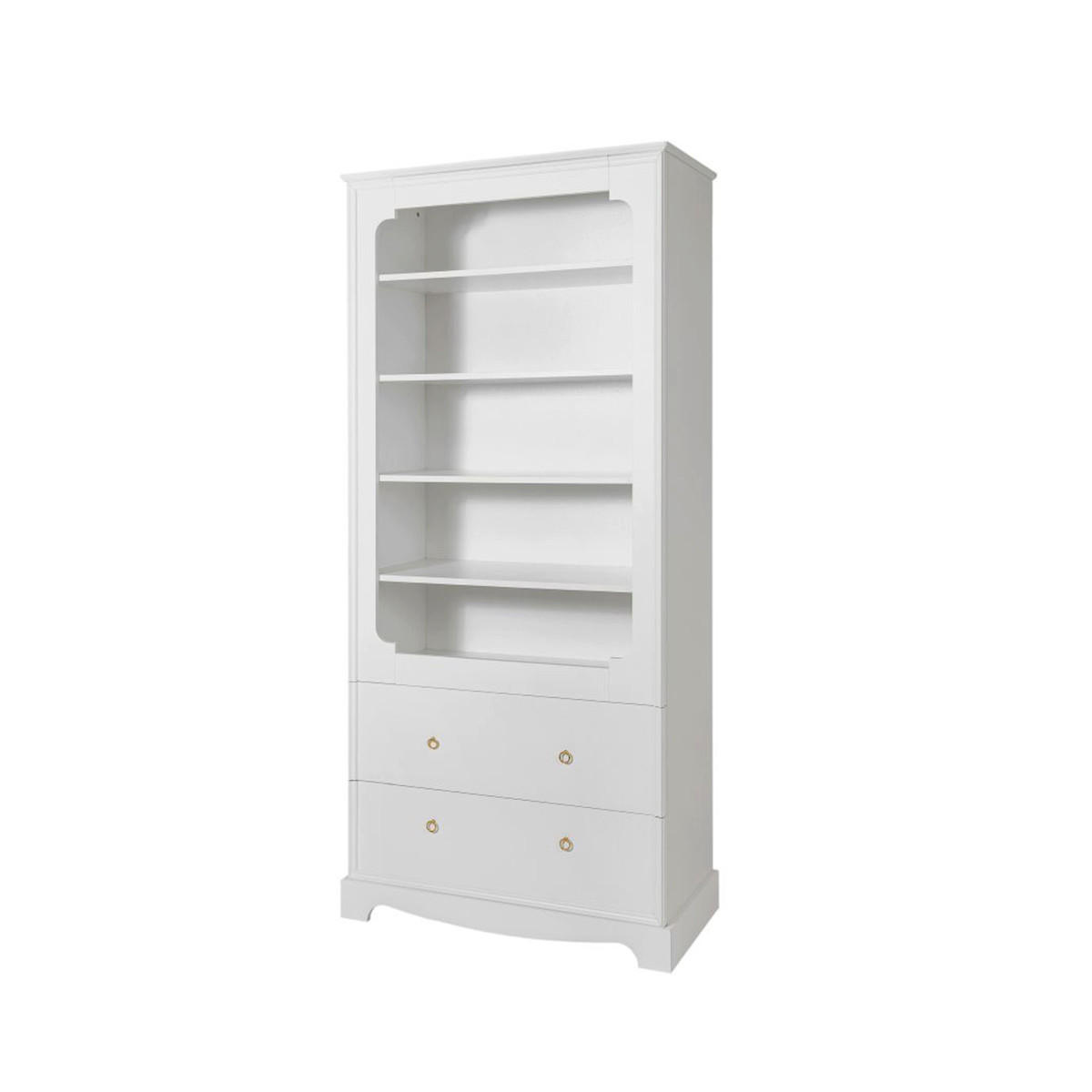 REGÁL NA KNIHY Royal Biela - biela, kompozitné drevo (90/195/43cm) - Petits-meubles