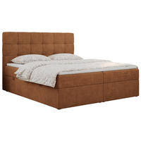 BOXBETT ERNI 120/200 - Orange Strukture - H3 - Orange, Holz/Textil (120/200cm) - MKS