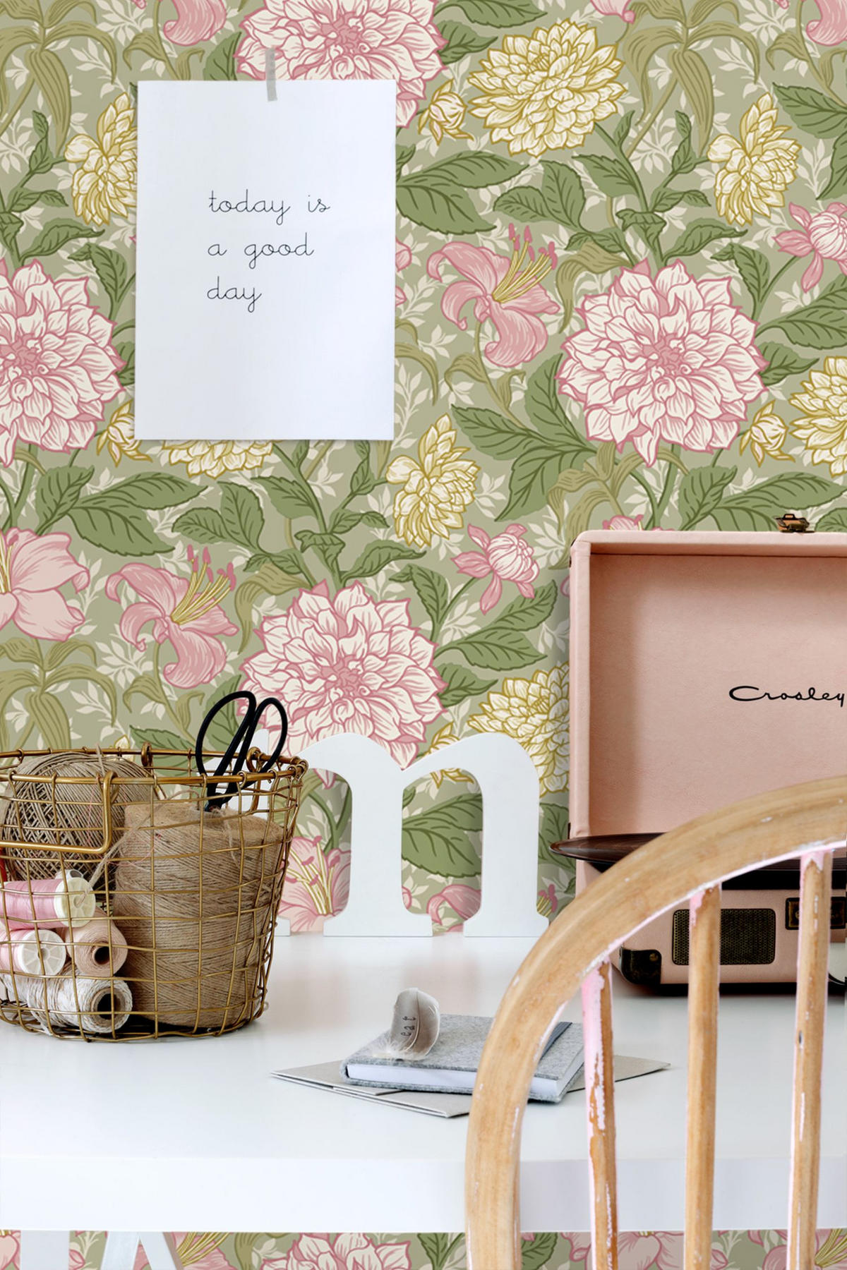 TAPETE Blumenmuster 50 x 900 cm - Lila, Papier (50/900cm) - ESTAhome