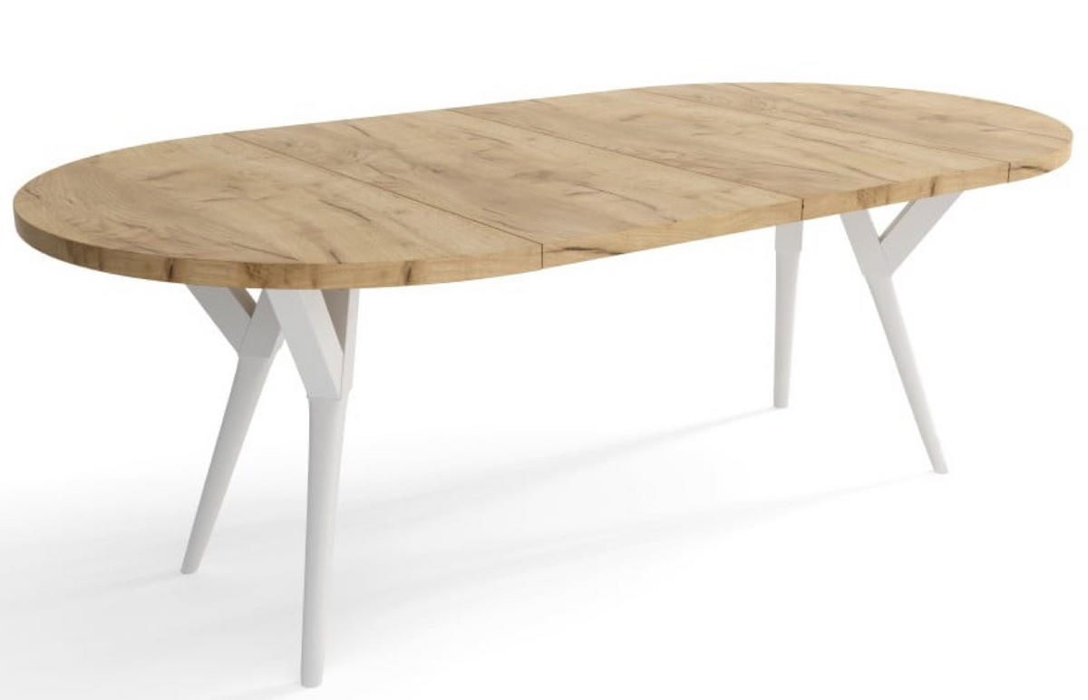 TISCH Weiss Adi Ausziehbar - Weiß, Holzwerkstoff (100/100/76cm) - Sepro Meble