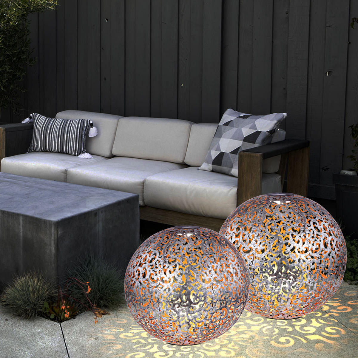 LED WEGELEUCHTE Solar Stecklampe Silber - Silberfarben, Metall (40/40/50cm)