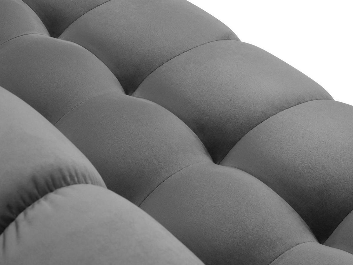 ECKSOFA links Mamaia aus Samt hellgrau 5 Sitzplätze - Hellgrau, Textil (185/293cm) - Micadoni