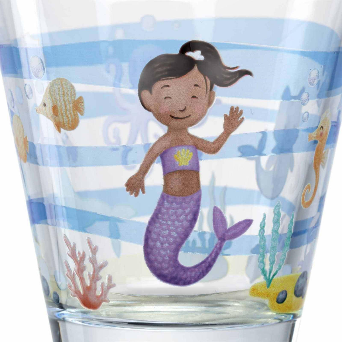 KINDERBECHERSET Bambini Avventura Meer 215 ml - Hellblau, Glas (0.215L) - Leonardo Living