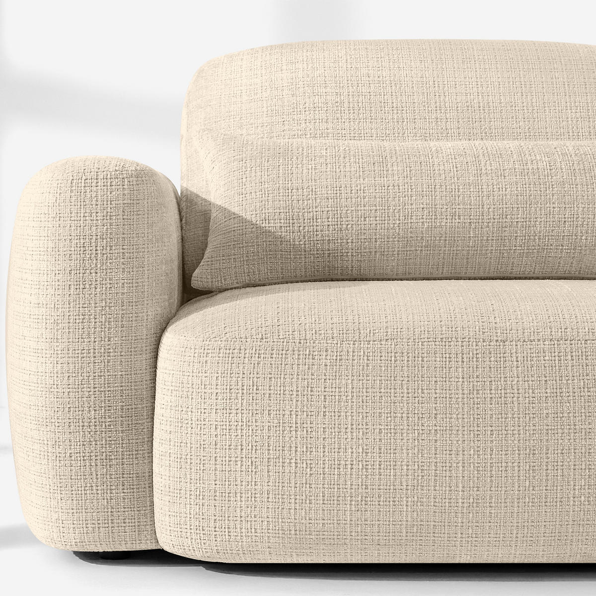 SESSEL ELOSA - Creme, Holz/Textil (145/85/115cm) - KONSIMO®