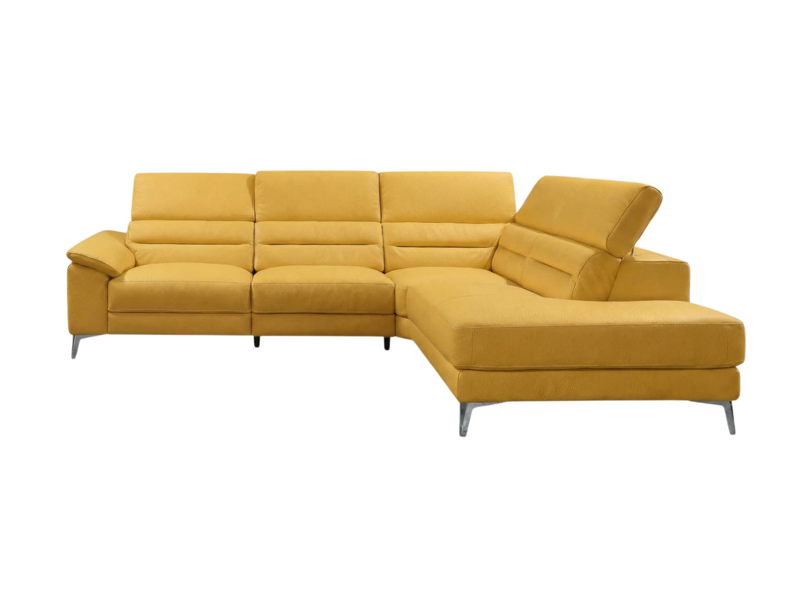 ECKSOFA Tucano Echtleder Senfgelb - Gelb, Leder/Metall (258/232cm)