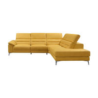 ECKSOFA Tucano Echtleder Senfgelb - Gelb, Leder/Metall (258/232cm)