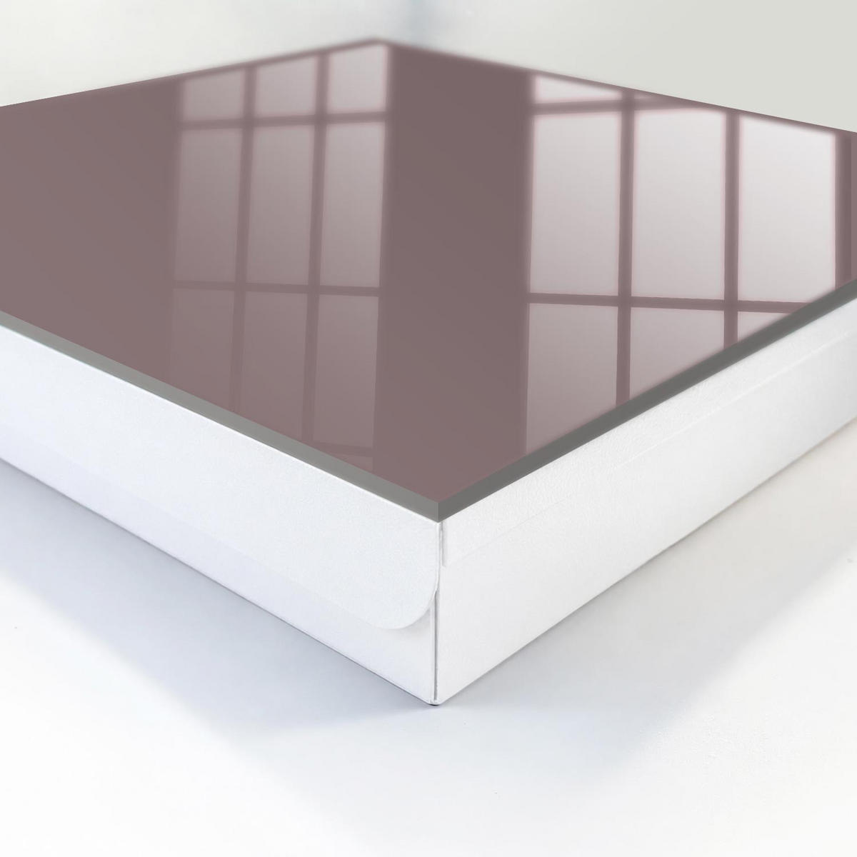 SCHLÜSSELBOX Weiß 30x30 cm – Türöffnung nach rechts - Aschbraun - Braun, Metall (30/30/5cm) - TULUP