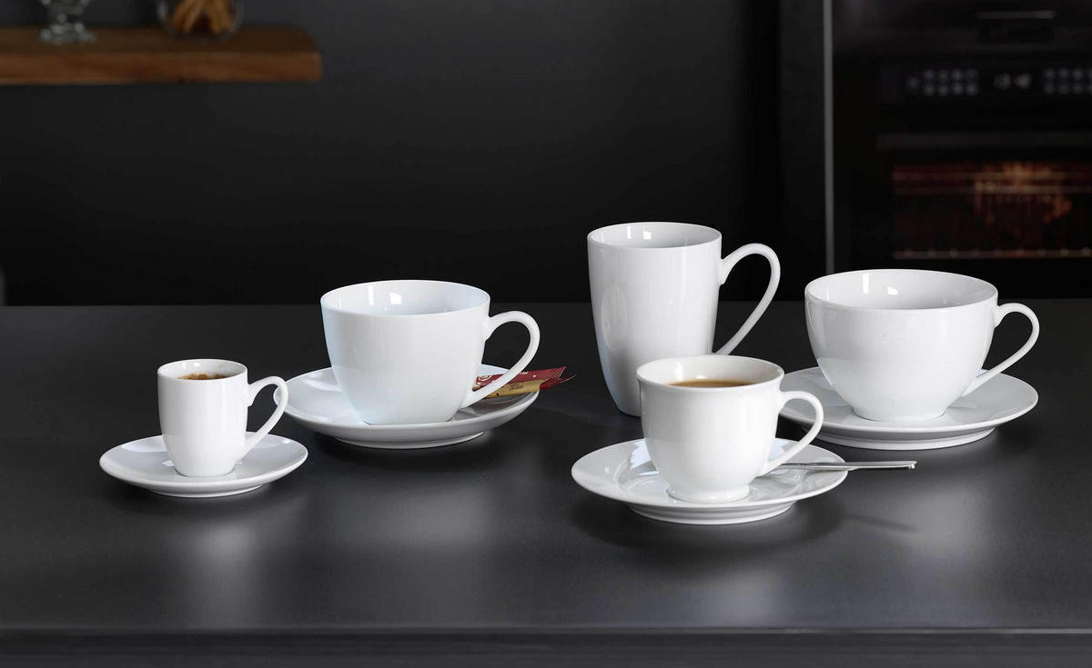 KAFFEEUNTERTASSEN Bianco Rondo weiß ø 15 cm 6er Set - Weiß, Keramik (15cm) - Ritzenhoff Breker