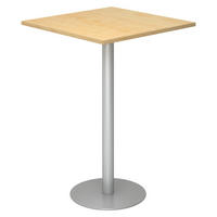 STEHTISCH eckig STH 80/80/111,6 cm in Ahornfarben/Silberfarben - Silberfarben/Ahornfarben, Holzwerkstoff (80/80/111.6cm) - bümö