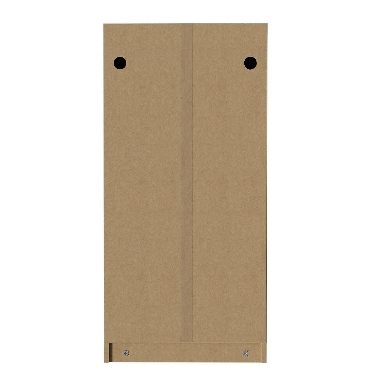 SCHUHSCHRANK mit Klappen 54/25/115 cm in Dunkelbraun mit Rattan-Dekor - Naturfarben, Holzwerkstoff (54/115/25cm) - BEAOK