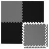 BODENSCHUTZMATTE 50x50x2 cm, Schwarz, 4er Set - Schwarz, Kunststoff (50/50cm) - eyepower