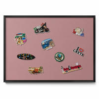 MAGNETTAFEL 70x50 cm Schwarzer Rahmen Pastellrosa - Altrosa, Metall (70/50/0.4cm) - TULUP