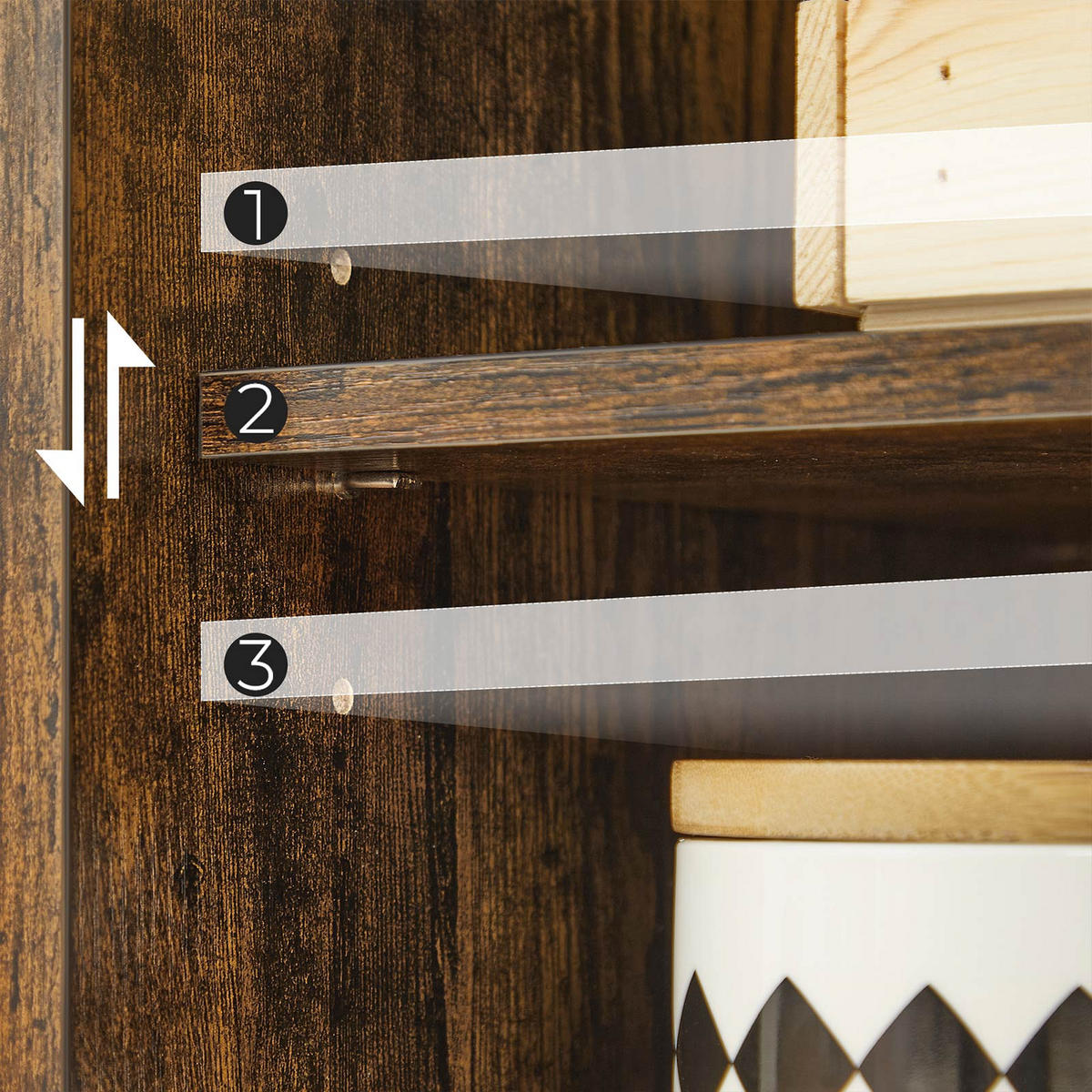 BADEZIMMERSCHRANK AUFBEWAHRUNGSSCHRANK - Braun, Holzwerkstoff (30/80/60cm) - Hansiro