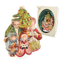 CHRISTBAUMSCHMUCK Viktorianisch Sternsinger Familie Mehrfarbig 16cm (Glas / 1 Stk.) - Multicolor, Glas (12/16/12cm)