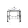GARTENPAVILLON - Metall - 300 x 290 cm - Schwarz - TILCARA - Schwarz, Metall (300/198/300cm) - Vente-Unique