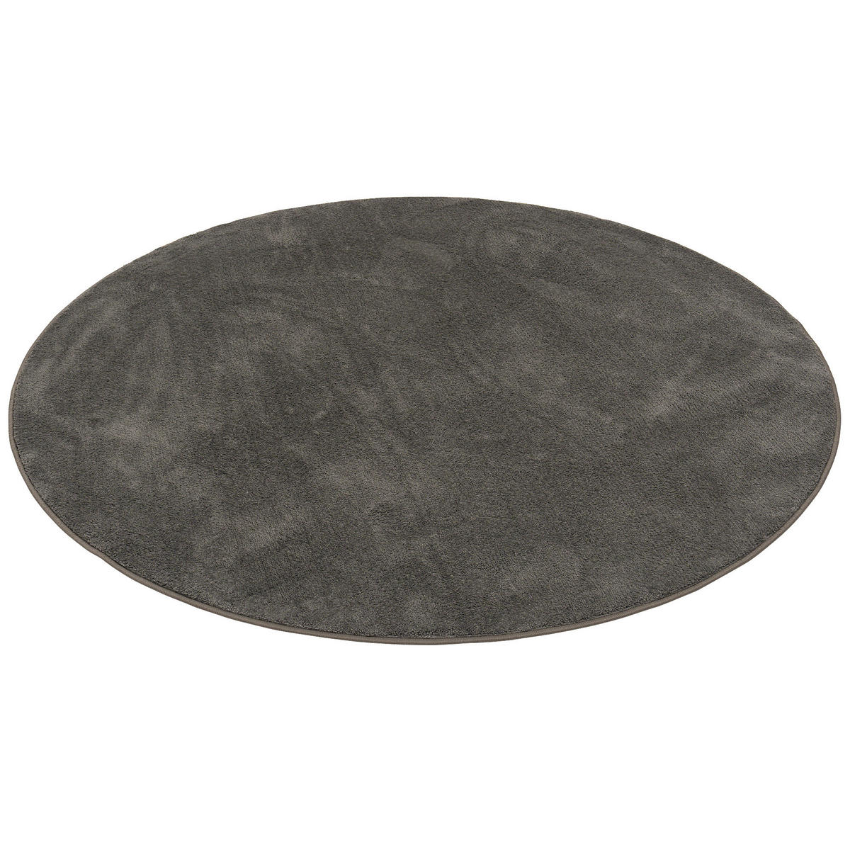 LUXUS SUPER SOFT HOCHFLOR LANGFLOR TEPPICH DELUXE RUND - Anthrazit, Textil (100/100cm) - Snapstyle