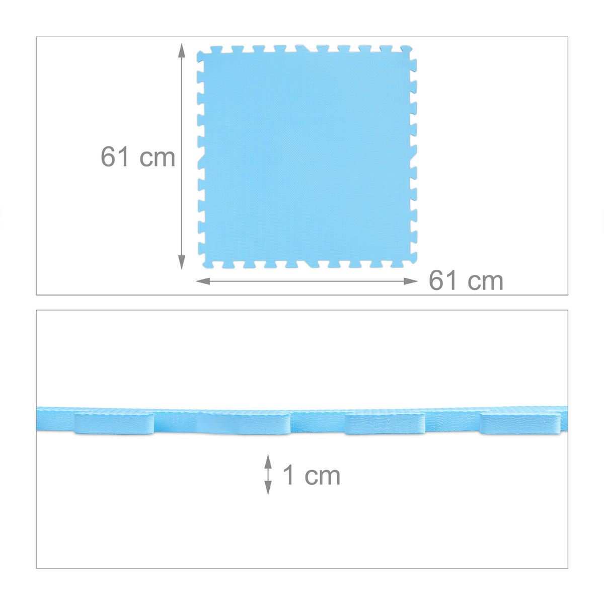 PUZZLEMATTE - Multicolor, Kunststoff (150/150cm) - Relaxdays