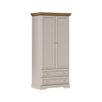 SCHRANK 2 Türen Dulci Kaschmir und Holz - Beige, Holzwerkstoff (88.4/188.8/55.2cm) - Petits-meubles