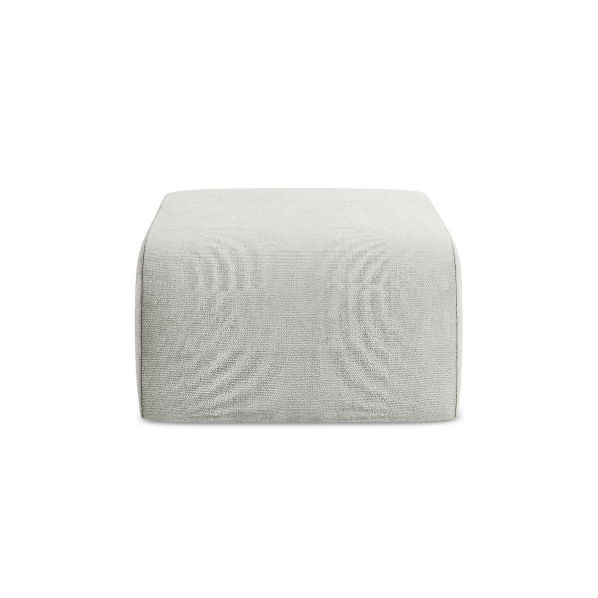 POUF Chenille Stoff Grau - Hellgrau/Schwarz, Holzwerkstoff/Kunststoff (72/42/94cm) - LaMiaSofa