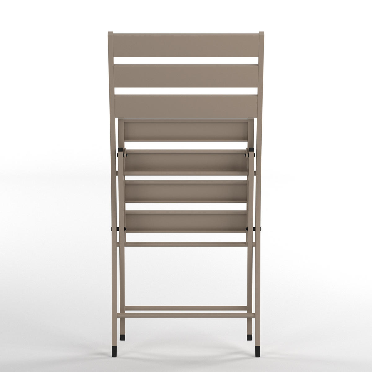 KLAPPSTUHL - 2er-Set - Stahl - Taupe, Metall (45/83/55cm) - home24