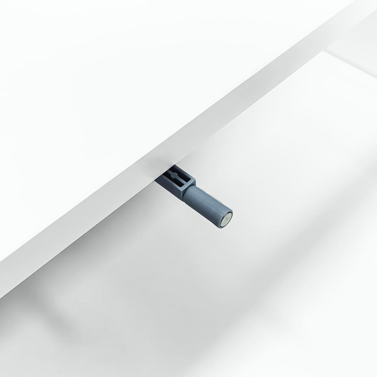 COUCHTISCH 115/55/34 cm weiß hochglänzend mit 2 Schubladen und LED-Beleuchtung - Weiß, Holzwerkstoff (115/55/34cm) - OKWISH