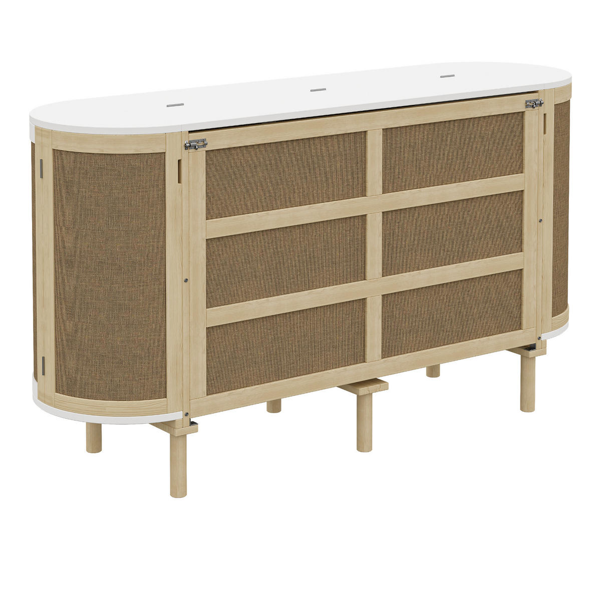 SCHRANKBETT 140/200 cm DE-01560, in Holzfarbe, mit Lattenrost und Staufächern - Naturfarben, Holz (140/200cm) - ComfortXL