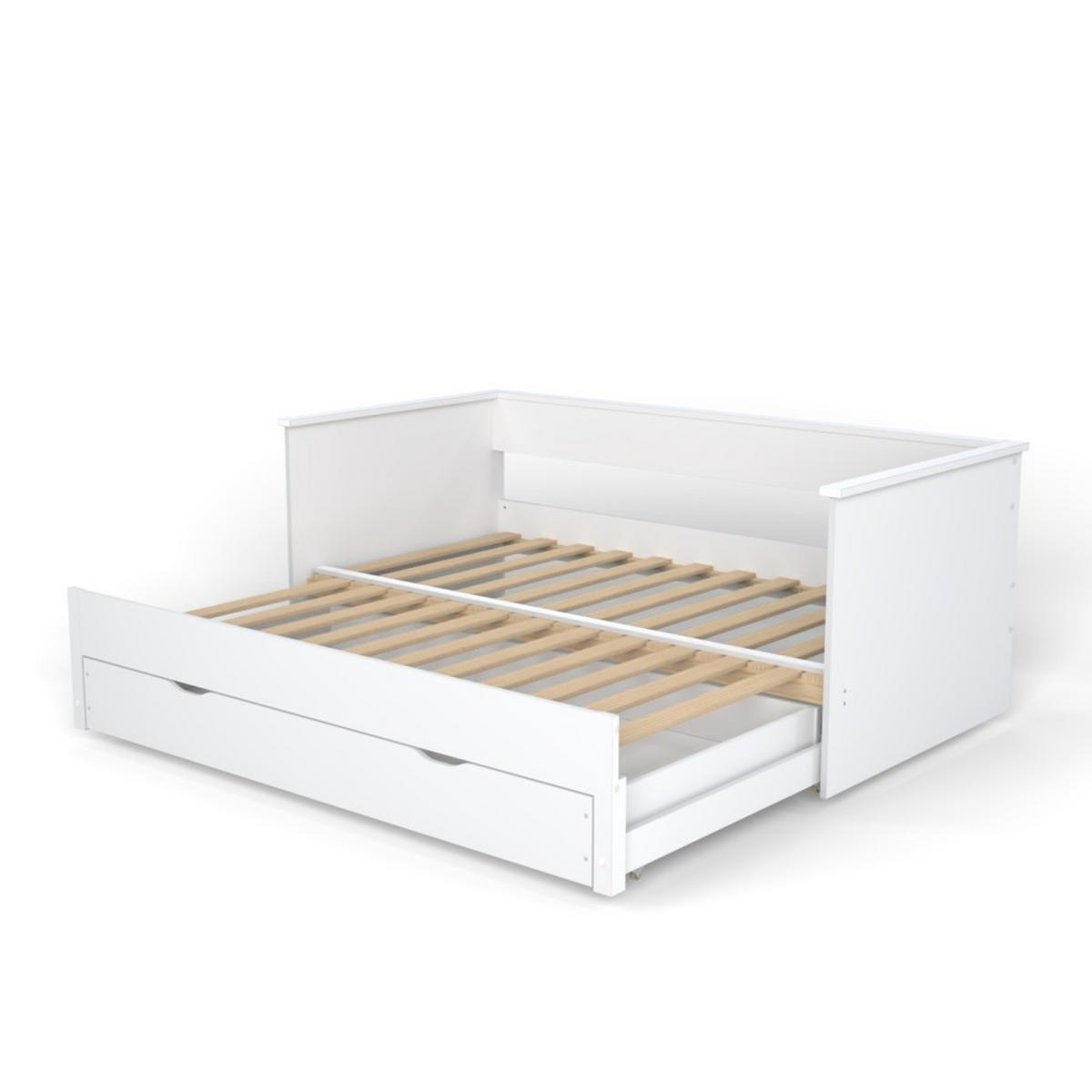 AUSZIEHBETT 80x200 cm, Weiß - Weiß, Holz/Holzwerkstoff (160/200cm) - Weber Industries