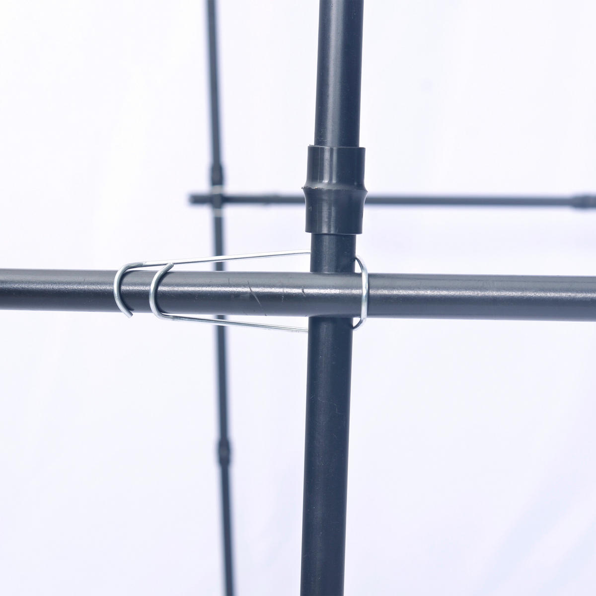 ARCADĂ Negru Verde metal cu plasă pentru cățărătoare 240 cm - negru, material plastic/metal (190/240/180cm) - Relaxdays