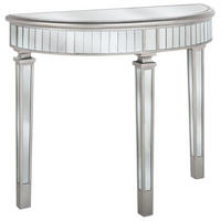 KONSOLENTISCH Spiegeleffekt Toulouse - Silberfarben, Glas (35/90/80cm) - Beliani