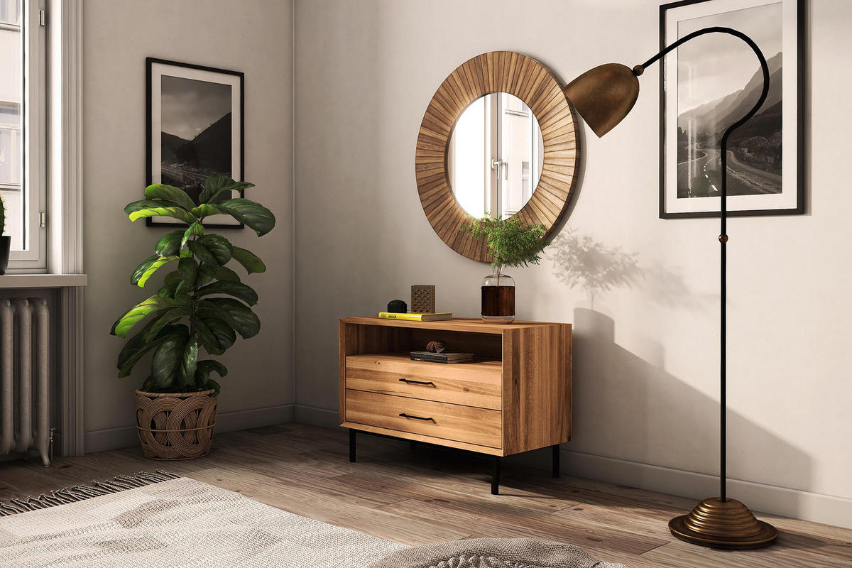 KOMMODE LEON Wildeiche - Wildeiche, Holz (97/65/45cm) - byoak