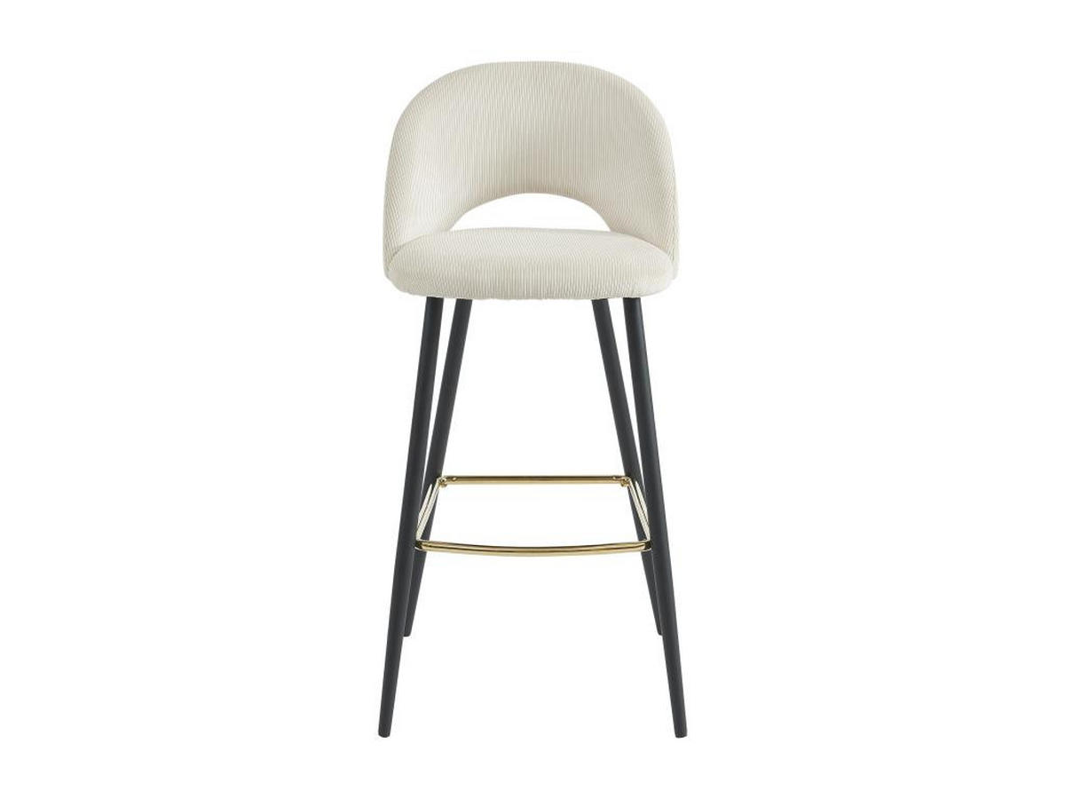 BARHOCKER 2er-Set - Cord & Metall - Cremefarben - FINCHY - Creme, Textil (50/100/48cm) - Pascal Morabito