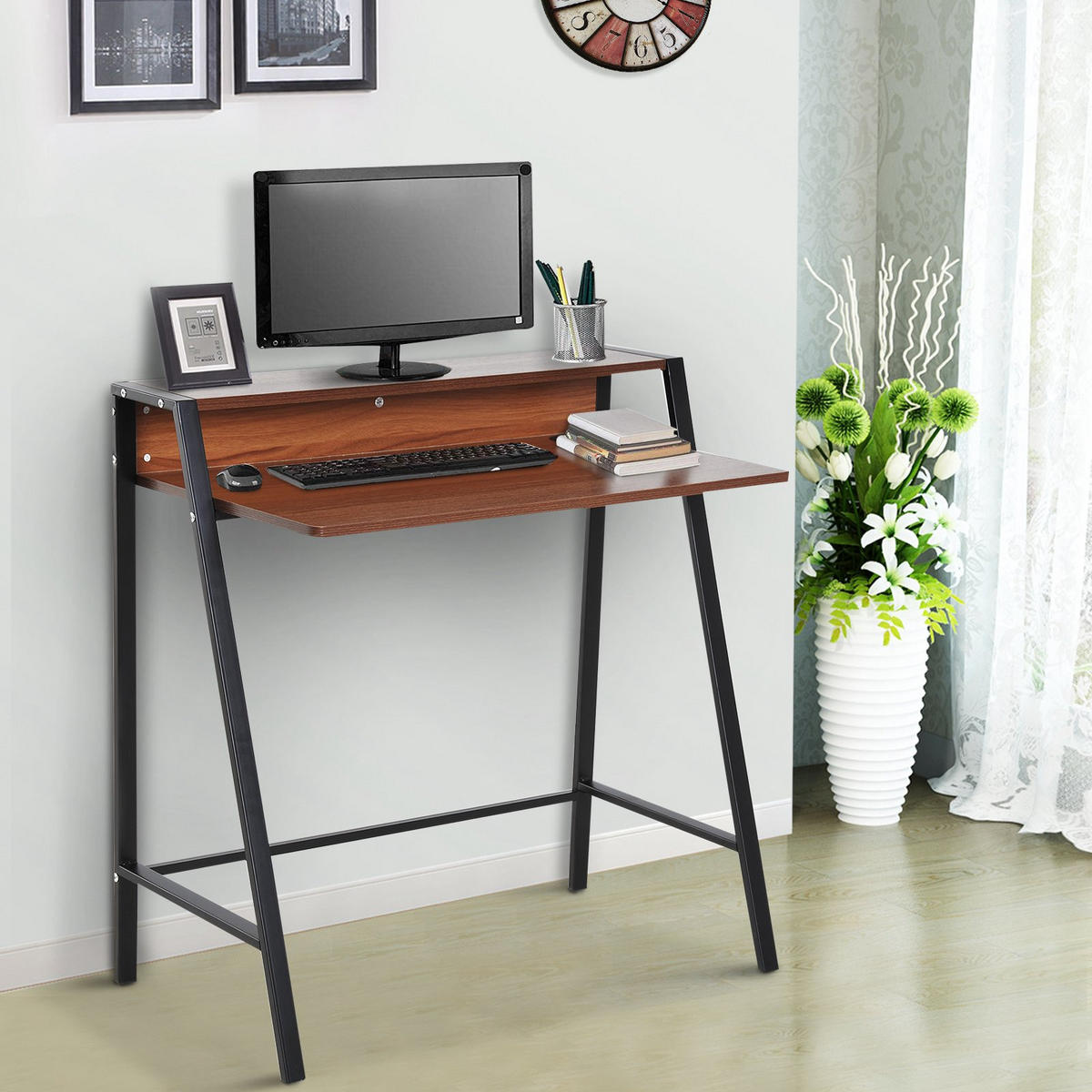 SCHREIBTISCH Braun - Braun, Holz (45/84/85cm) - Jamb