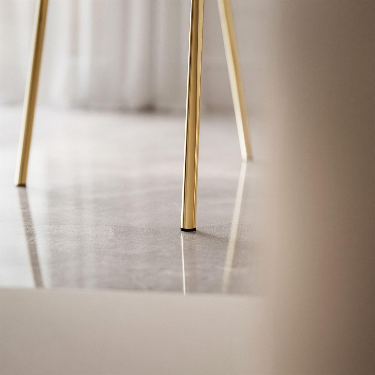 STUHL AURUM - Beige/Goldfarben, Textil (58/78/52.5cm) - Lookway