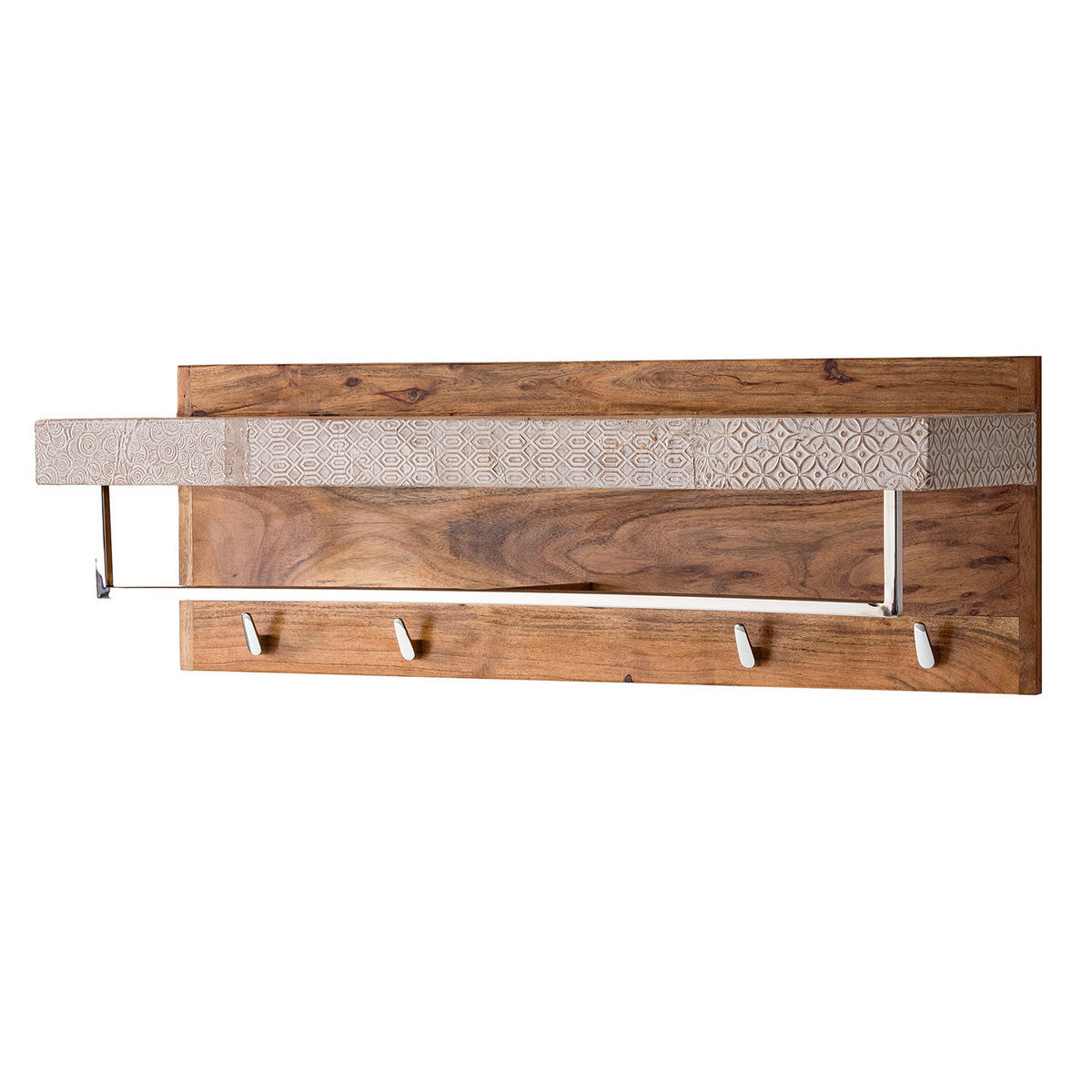 WANDGARDEROBE - Akazie massiv - Akaziefarben, Holz (90/30/25cm) - home24