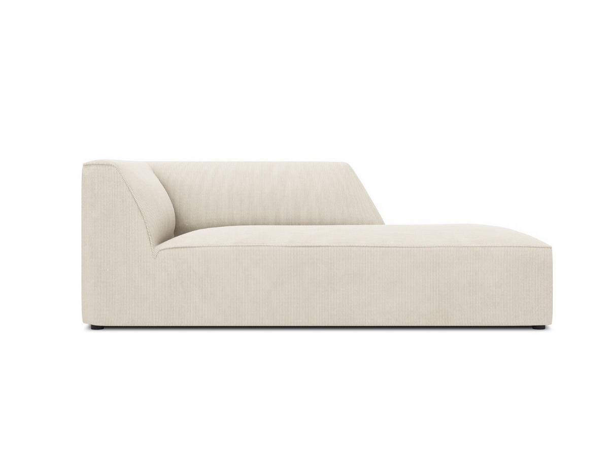 CHAISELONGUE rechts Ruby aus Cord leichtes beige - Creme, Textil (93/69/180cm) - Micadoni