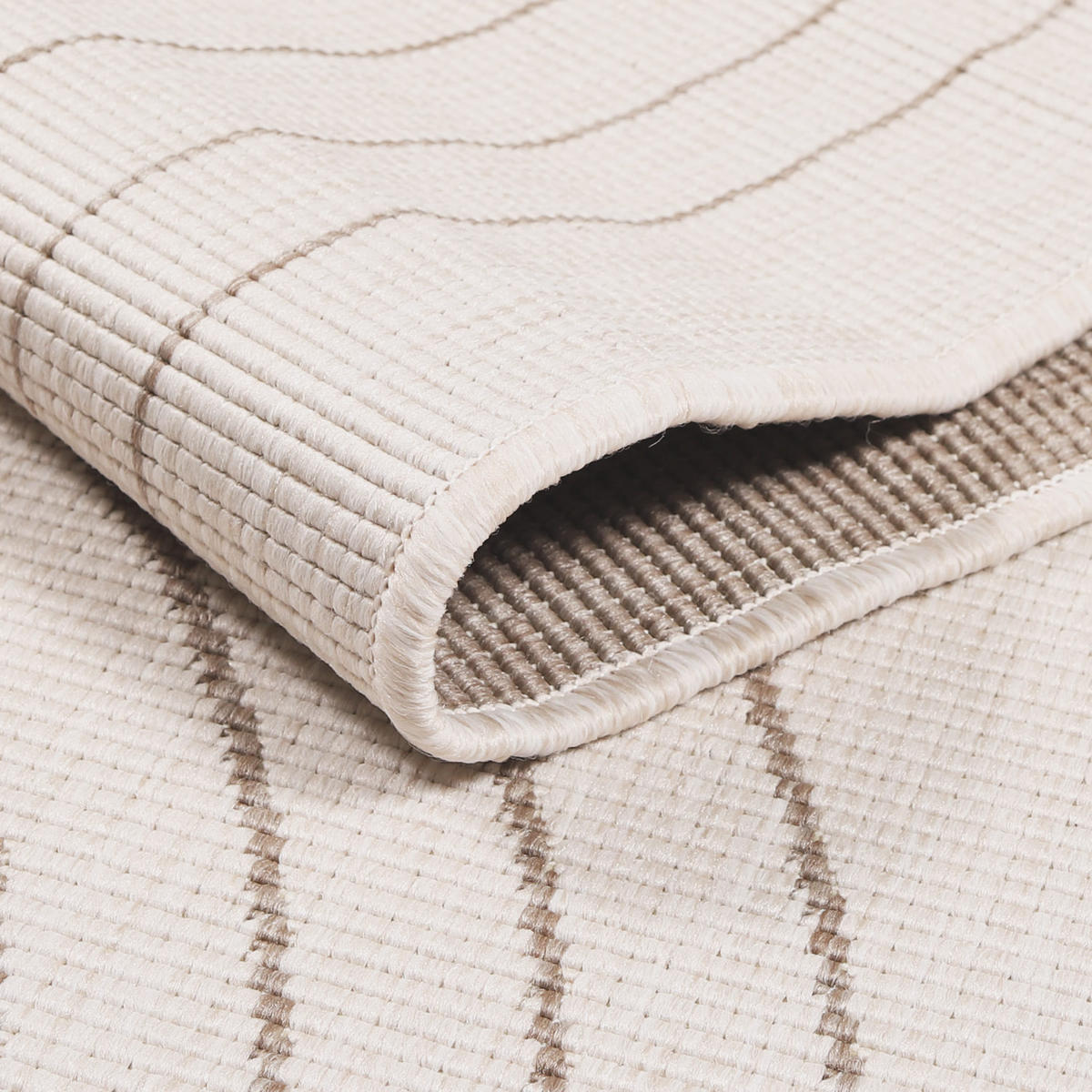 OUTDOOR-TEPPICH DuoRug 5739 Creme 120x170 cm - Beige, Textil (120/170cm) - carpet city