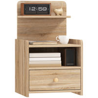 NACHTTISCH mit Schublade, 40 x 35 x 66 cm, Naturholz - Naturfarben, Holzwerkstoff (40/66/35cm) - HOMCOM