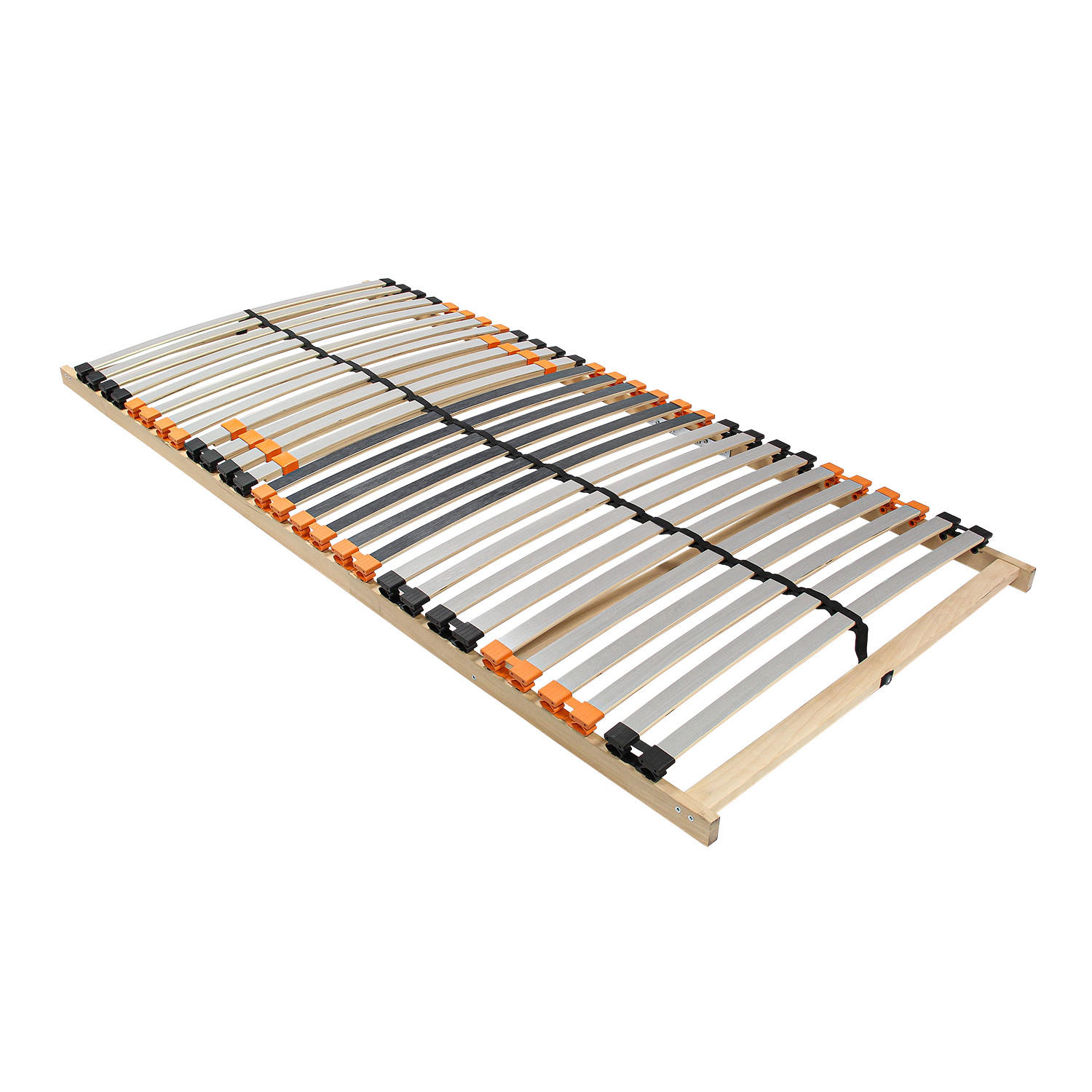 LAMELOVÝ ROŠT ErgoActive 90x200 – 7zónový s nastavitelnou tuhostí - šedá/barva břízy, dřevo (90/200cm) - Mister Sandman