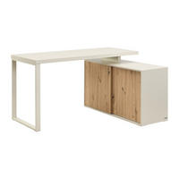 ECKSCHREIBTISCH mit Stauraum - MDF - Beige und Naturfarben - LONAMI - Beige, Holz (110/140/76cm) - Vente-Unique