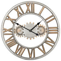 WANDUHR Metall silber/gold Seon - Silberfarben, Metall (46/46/2cm) - Beliani