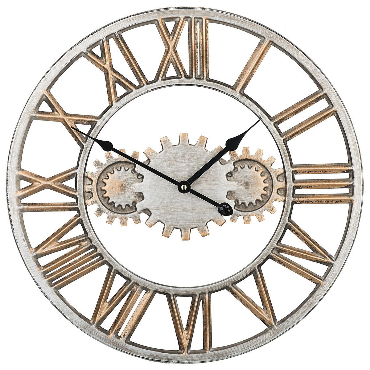 WANDUHR Metall silber/gold Seon - Silberfarben, Metall (46/46/2cm) - Beliani