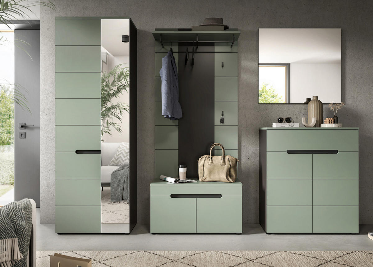 GARDEROBENSPIEGEL grau hängend, Wandspiegel 80 cm - Grau, Holzwerkstoff (80/73/2cm) - Inn.Furn