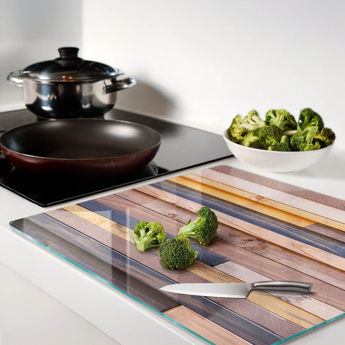 GLASPLATTE 60x52 cm Holzwand - Braun, Glas (60/0.4/52cm) - TULUP