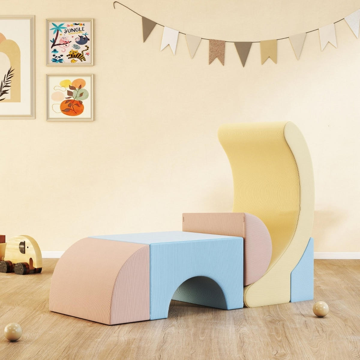 KONSTRUKTIONSSPIELZEUG Bauset - Blau, Kunststoff (48/32/85cm) - Korfee