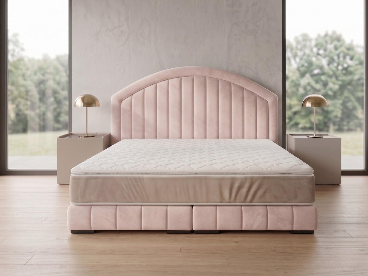 POLSTERBETT LEON2 160x 200 cm Farbe: Beige - Beige, Textil (160/200cm) - A&J MöbelLand