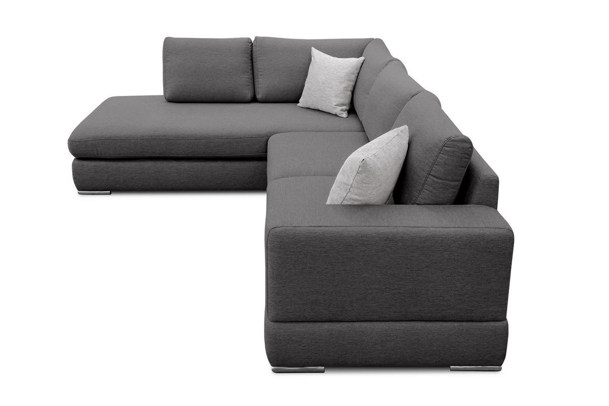 ECKSOFA OTTO 5-Sitzer, dunkelgrau - Dunkelgrau, Holzwerkstoff/Textil (219/279cm) - Courtois Laville